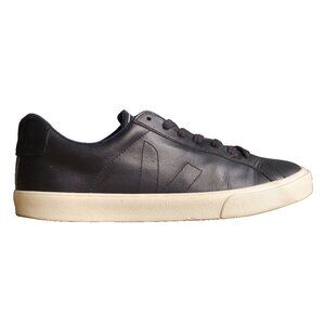 Veja Mens Black Leather Smart Sneaker Shoes Size 8 US